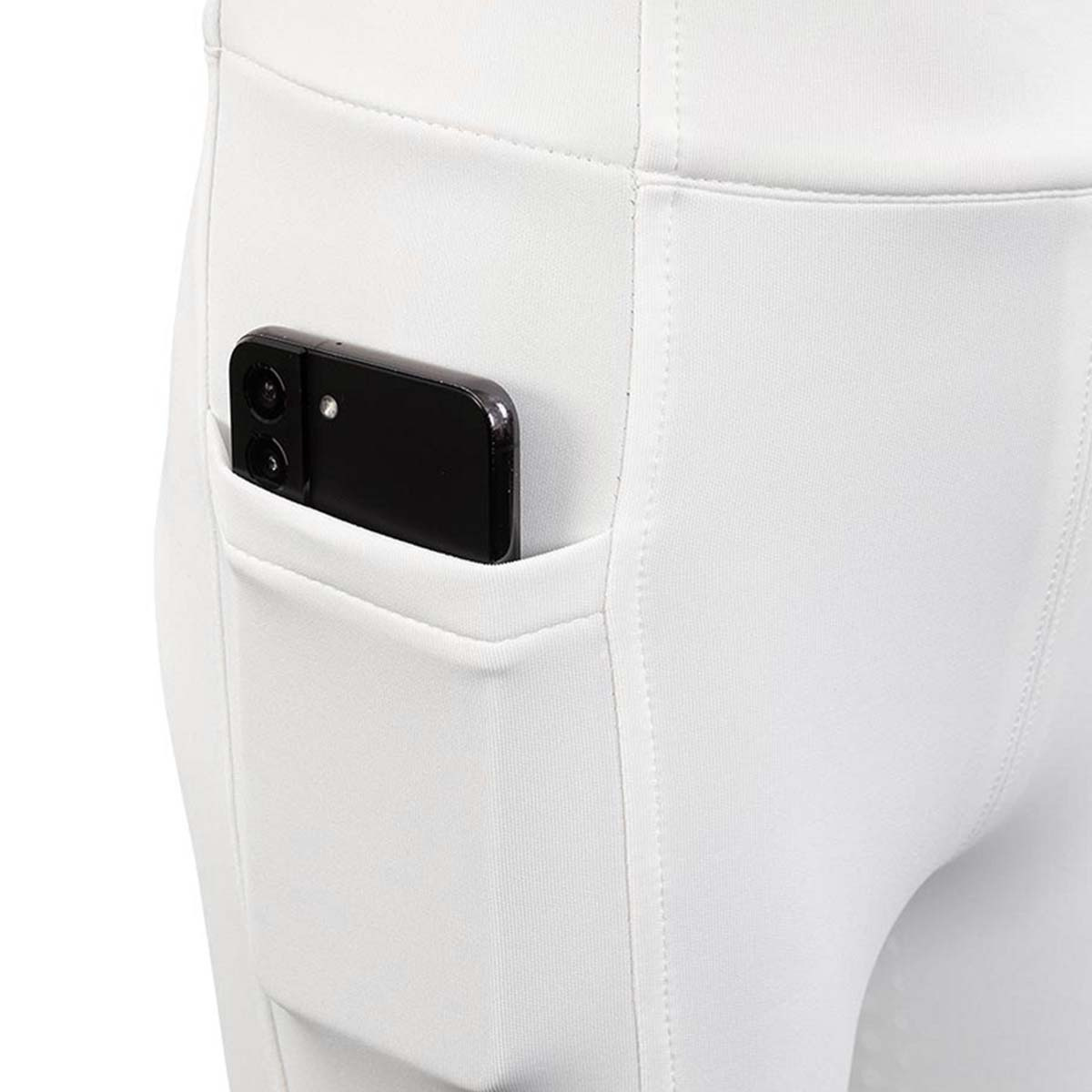 Riding Tights Children/Junior Bitterroot Silicone Full Seat White