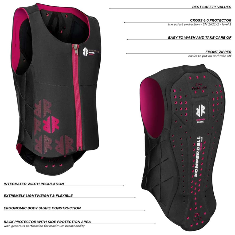 Back Protector Child/Junior Ballistic Black/Pink