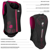 Back Protector Child/Junior Ballistic Black/Pink Back Protector Child/Junior Ballistic Black/Pink
