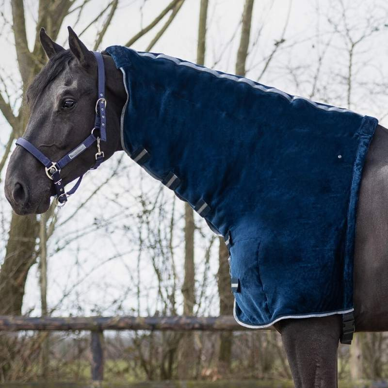 Fleece Neck Fluff Navy Blue