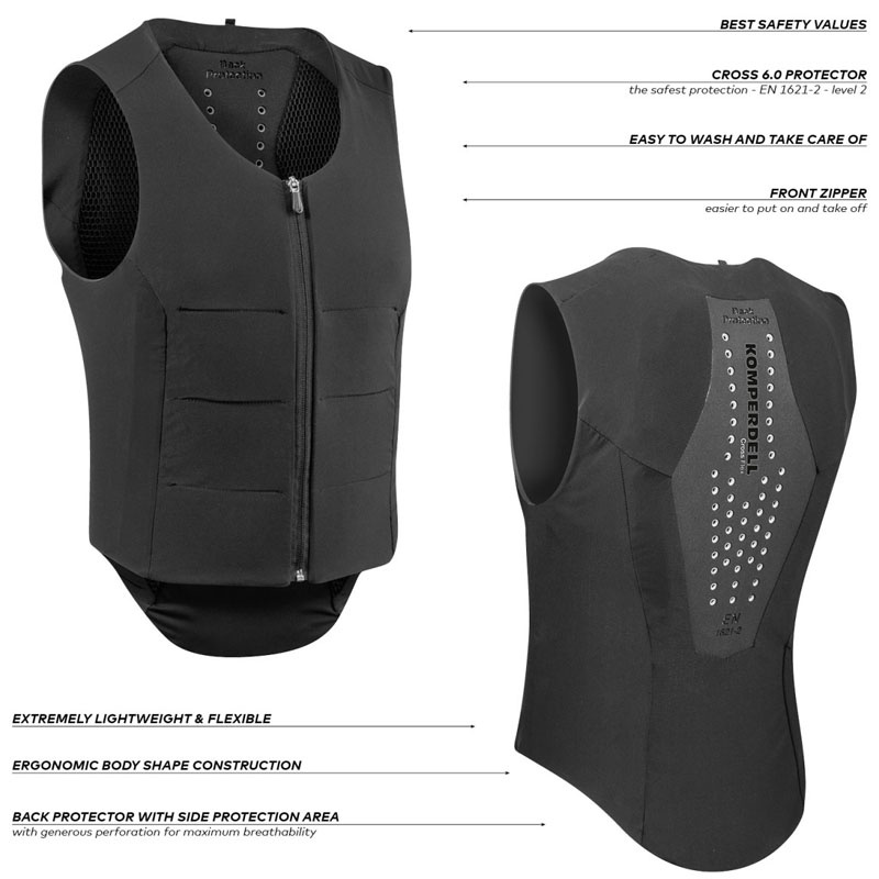 Back Protector Ballistic Flex Fit Black/Silver 