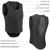 Back Protector Ballistic Flex Fit Black/Silver Back Protector Ballistic Flex Fit Black/Silver