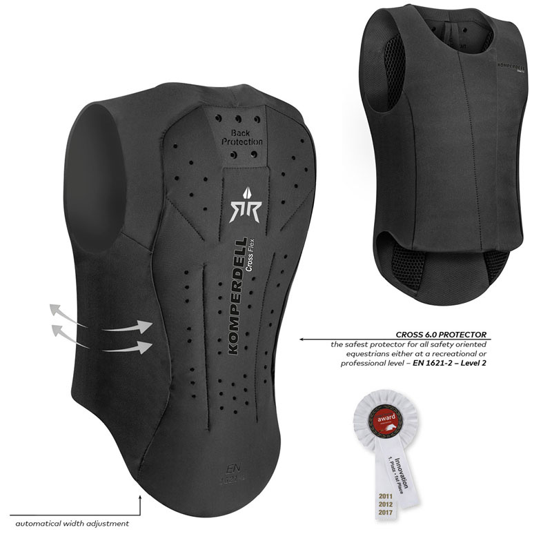 Back Protector Child/Junior Ballistic Flex Fit Champion Black/Silver 