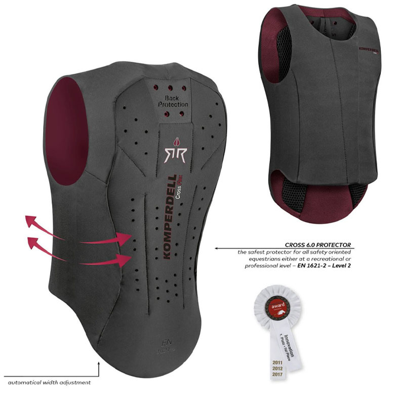 Back Protector Child/Junior Ballistic Flex Fit Champion Black/Bordeaux