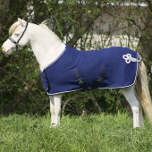 Fleece Rug Falabella Ornament Navy Blue/Silver Fleece Rug Falabella Ornament Navy Blue/Silver