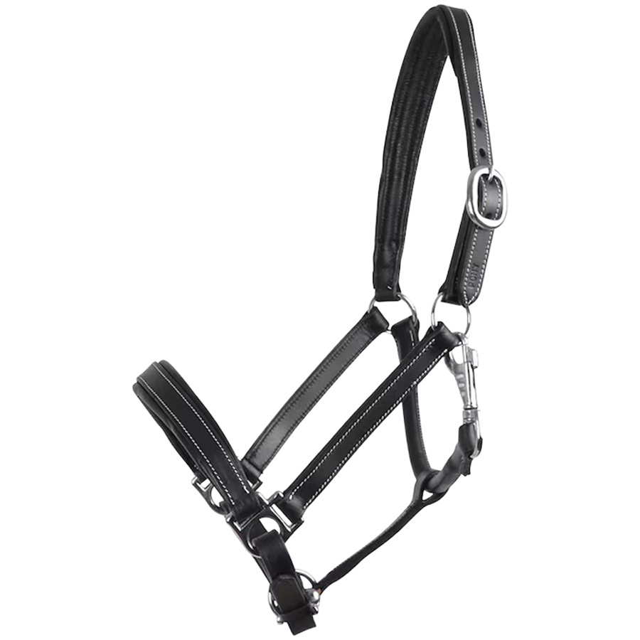 Leather Halter Scandi Black