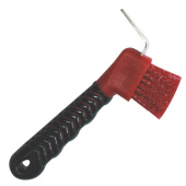 Hoof Pick with Brush HG Red/Black Hoof Pick with Brush HG Red/Black