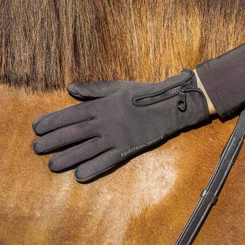 Winter Riding Gloves Vienna Softshell Black