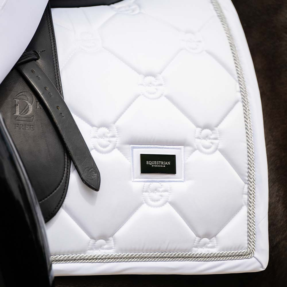 Dressage Saddle Pad ES White Perfection Silver