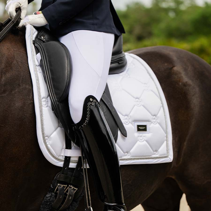 Dressage Saddle Pad ES White Perfection Silver