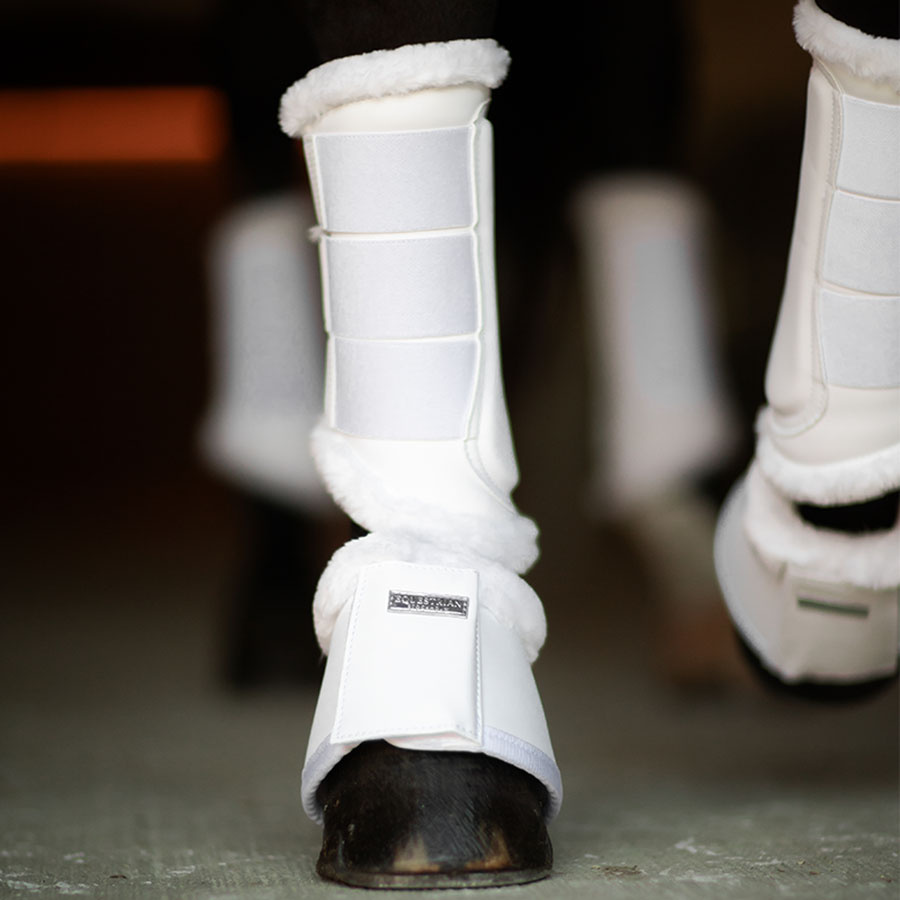 Brushing Boots ES Faux Fur White Silver