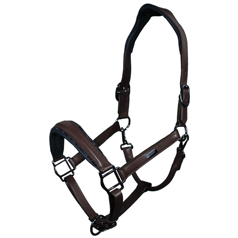 Anatomical Leather Halter ES Glimmer All Brown