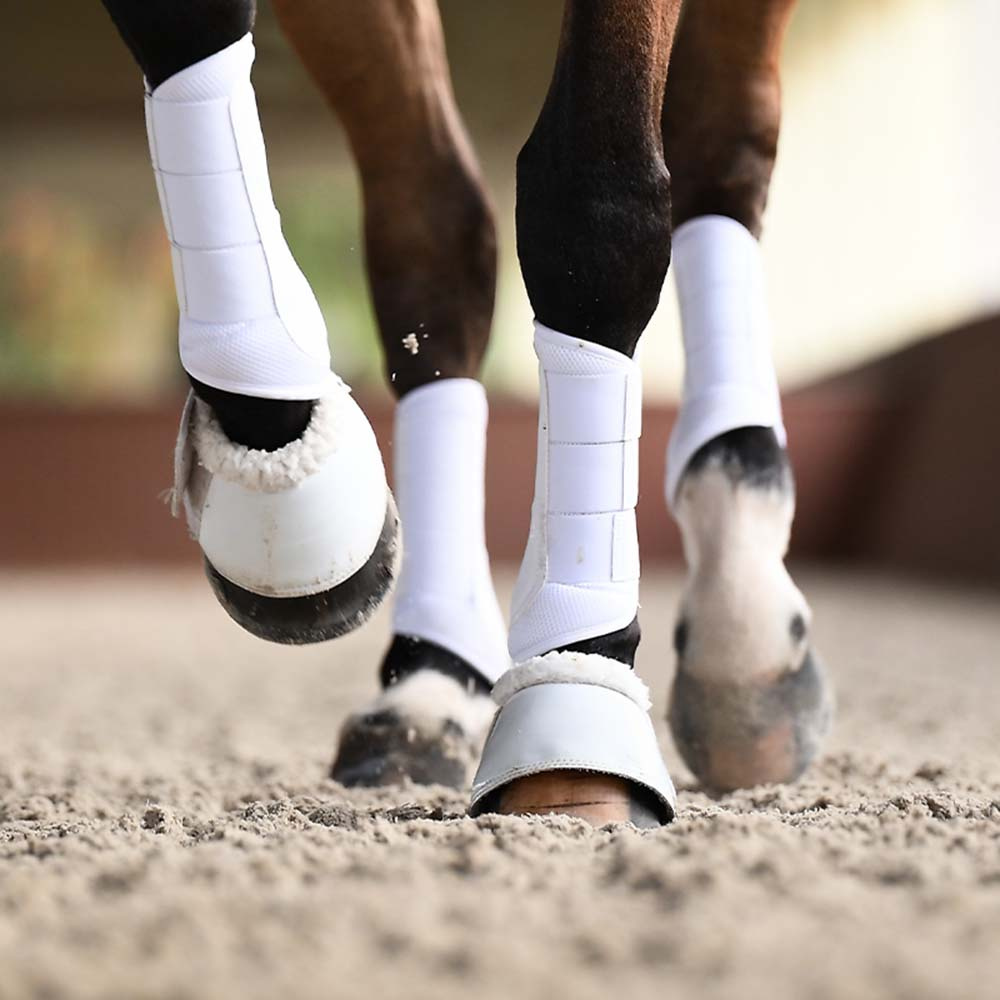 Bell Bots ES Faux Fur White Silver