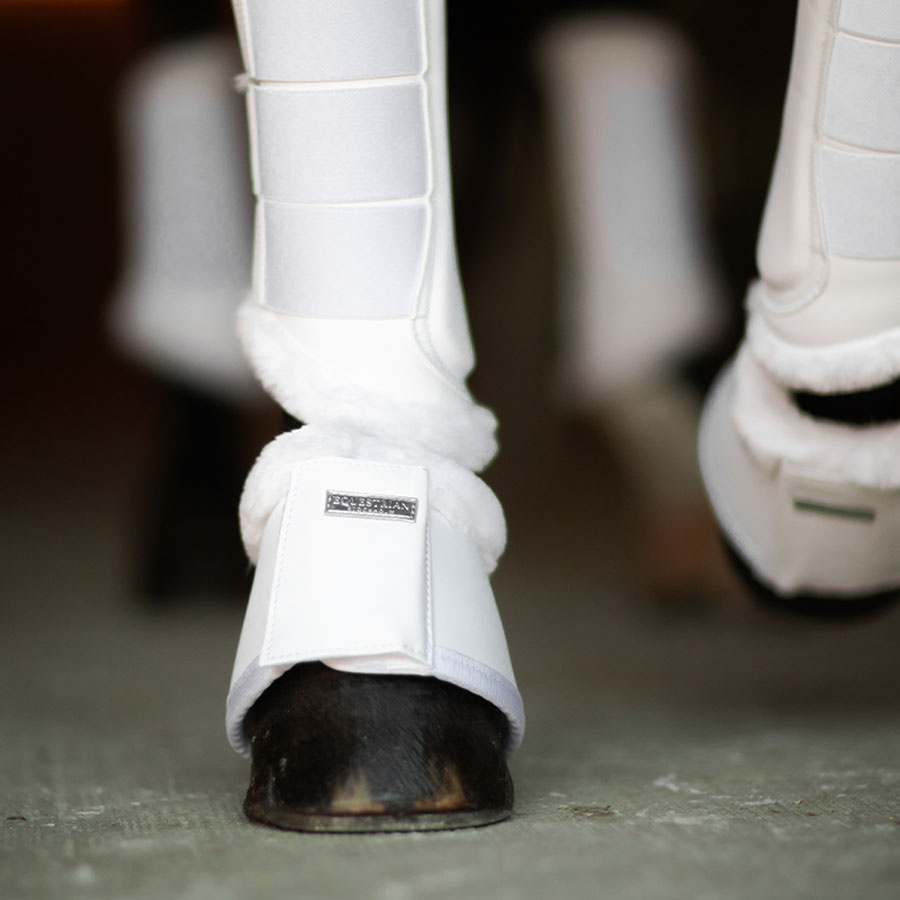 Bell Bots ES Faux Fur White Silver