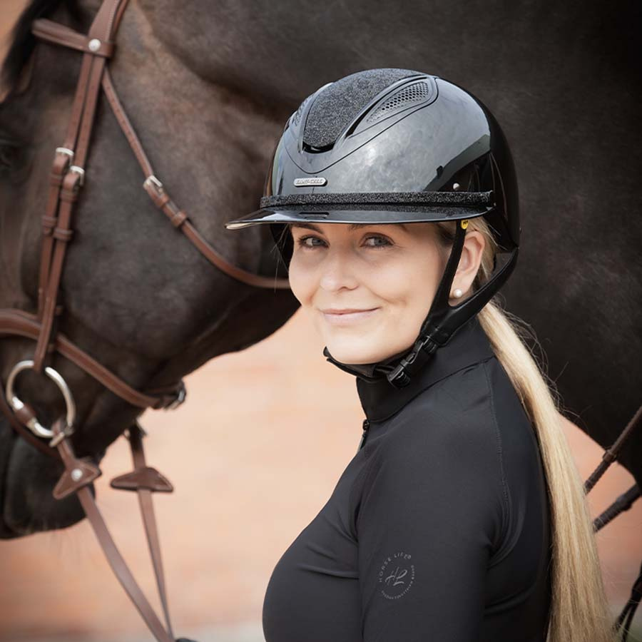 Riding Helmet MIPS Amelia Wide Peak Black