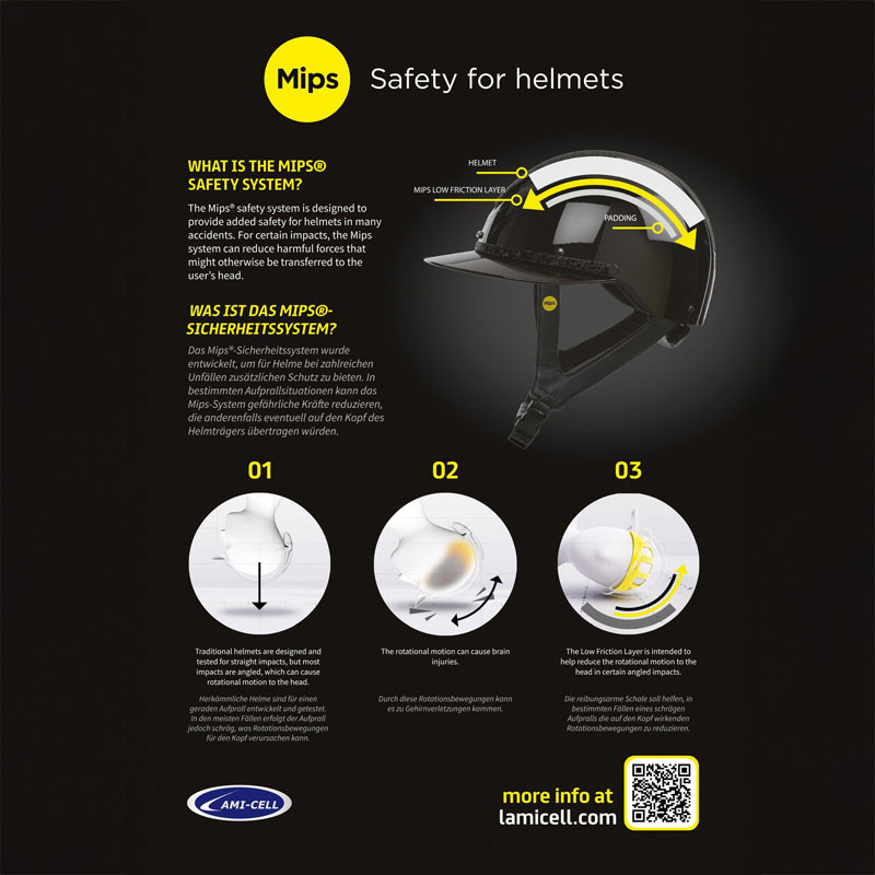 Riding Helmet MIPS Amelia Wide Peak Black