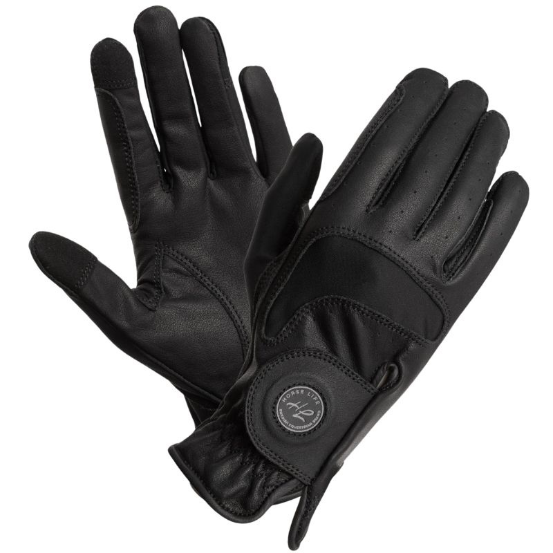 Riding Gloves Flexible Grip Vent Black