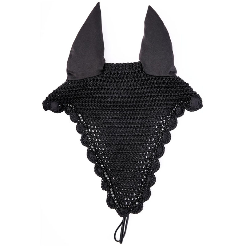 Long Ear Bonnet Deepcut Glitter Black