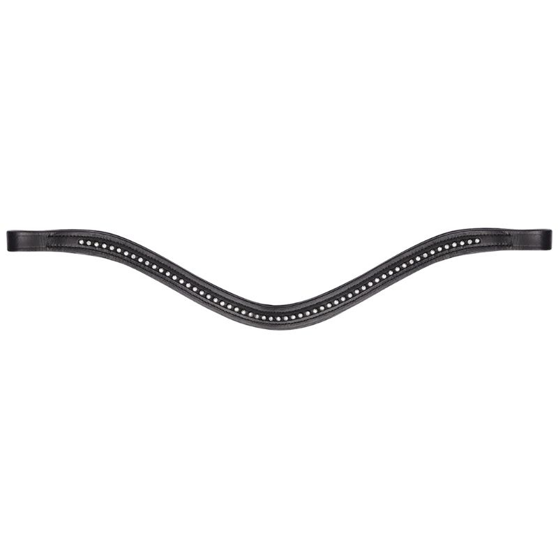 Browband Diamond Curved Black/Silver 