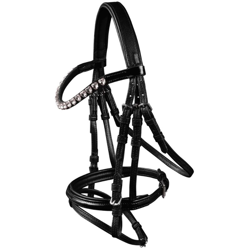 Bridle Happy Hearts Black