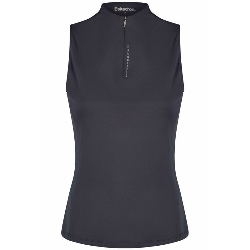 Riding Top Tank Half Zip Classic Sports Navy Blue