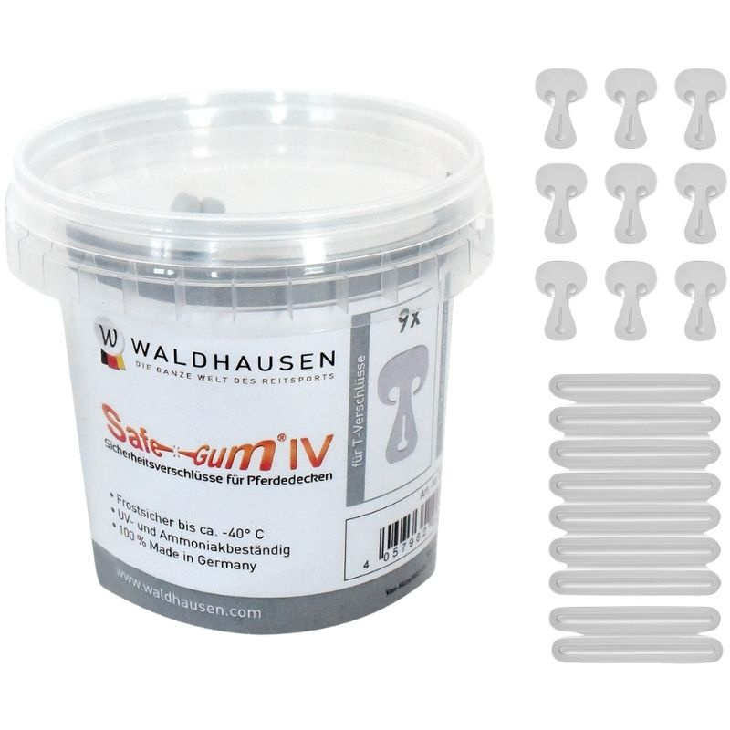 Safe-Gum For T-Fasteners & Carabiner Clips 18-pack Grey