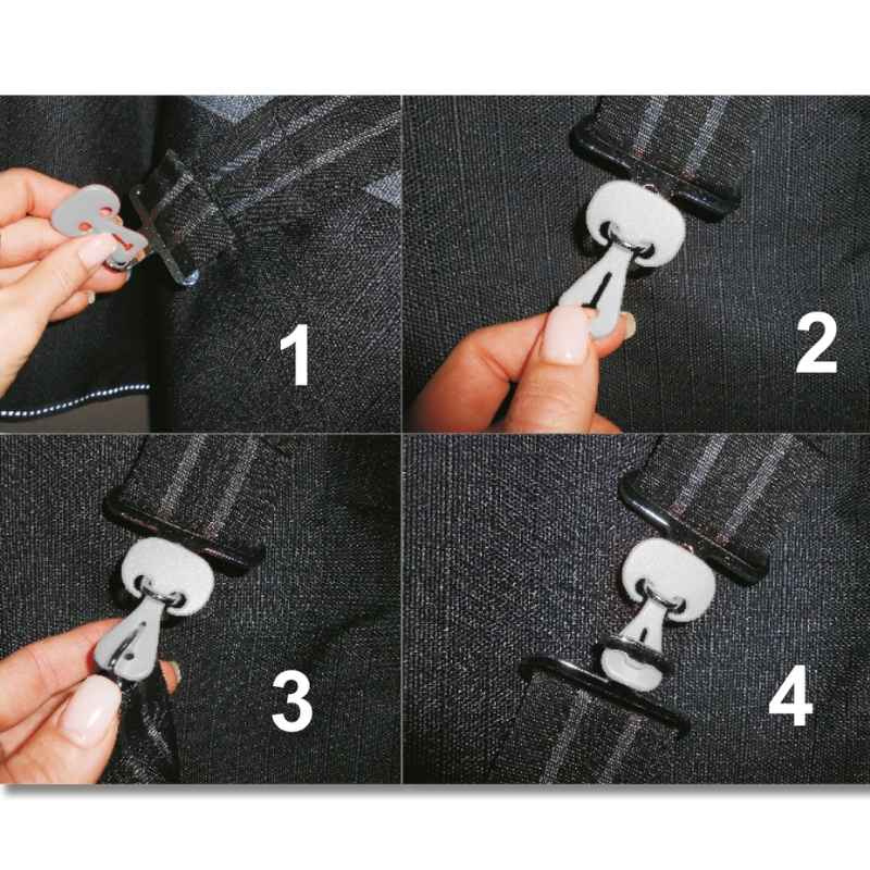 Safe-Gum For T-Fasteners & Carabiner Clips 6-pack Grey