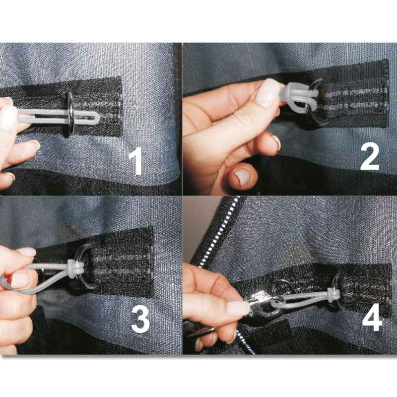 Safe-Gum For Carabiner Clips 6-pack Grey