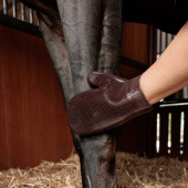 Grooming Glove Rubber Brown Grooming Glove Rubber Brown