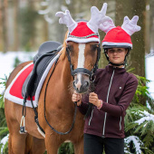 Helmet Cover Christmas Reindeer Horn Red/White