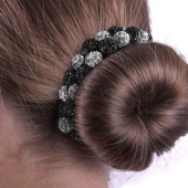 Scrunchie Gloss Rhinestone White/Black Scrunchie Gloss Rhinestone White/Black