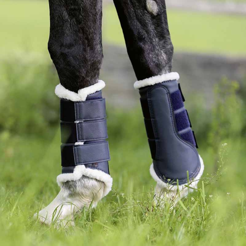 Brushing Boots with Fleece Comfort Navy Blue