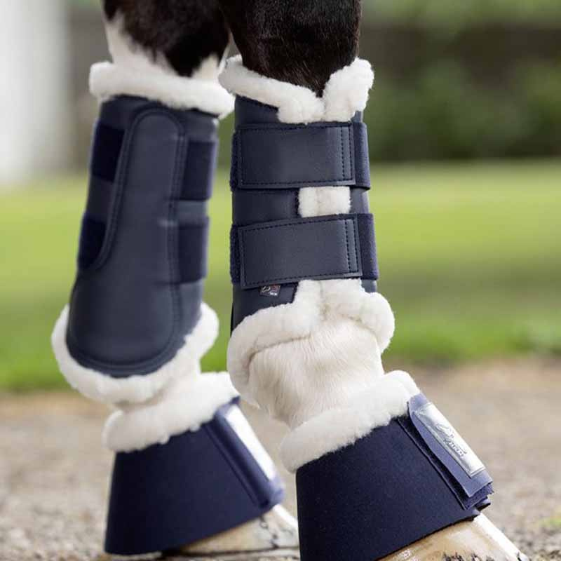 Brushing Boots with Fleece Comfort Navy Blue