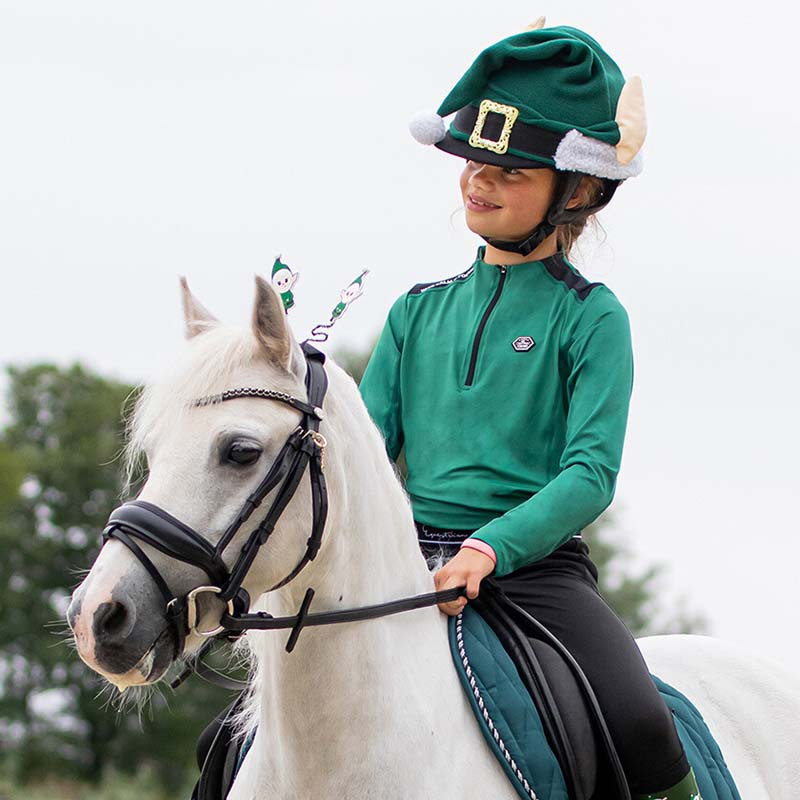 Helmet Cover Christmas Elf Green