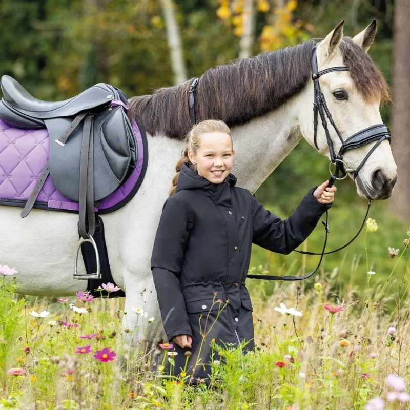 Riding Parka Kids/Junior Linde Waterproof Black