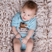 Short-sleeved bodysuit Bobby Light Blue Short-sleeved bodysuit Bobby Light Blue