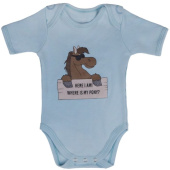Short-sleeved bodysuit Bobby Light Blue Short-sleeved bodysuit Bobby Light Blue