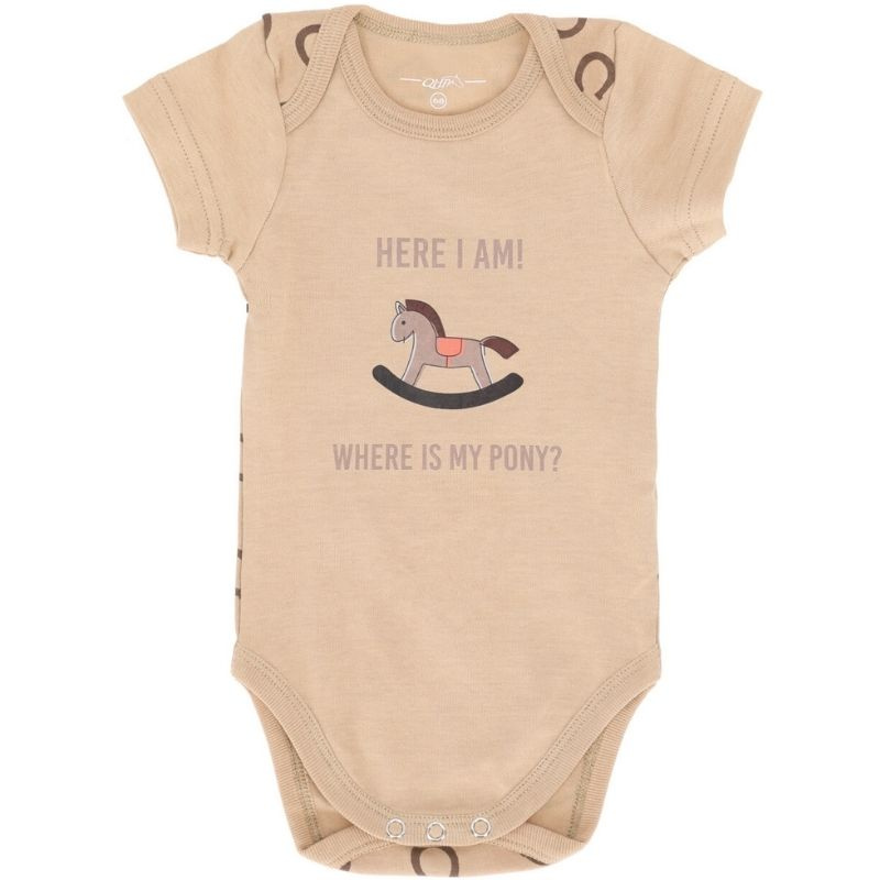 Short-sleeved bodysuit Bobby Beige