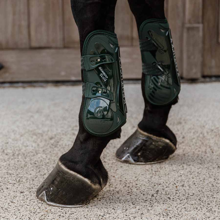 Tendon Boots Bamboo Elastic Dark Green