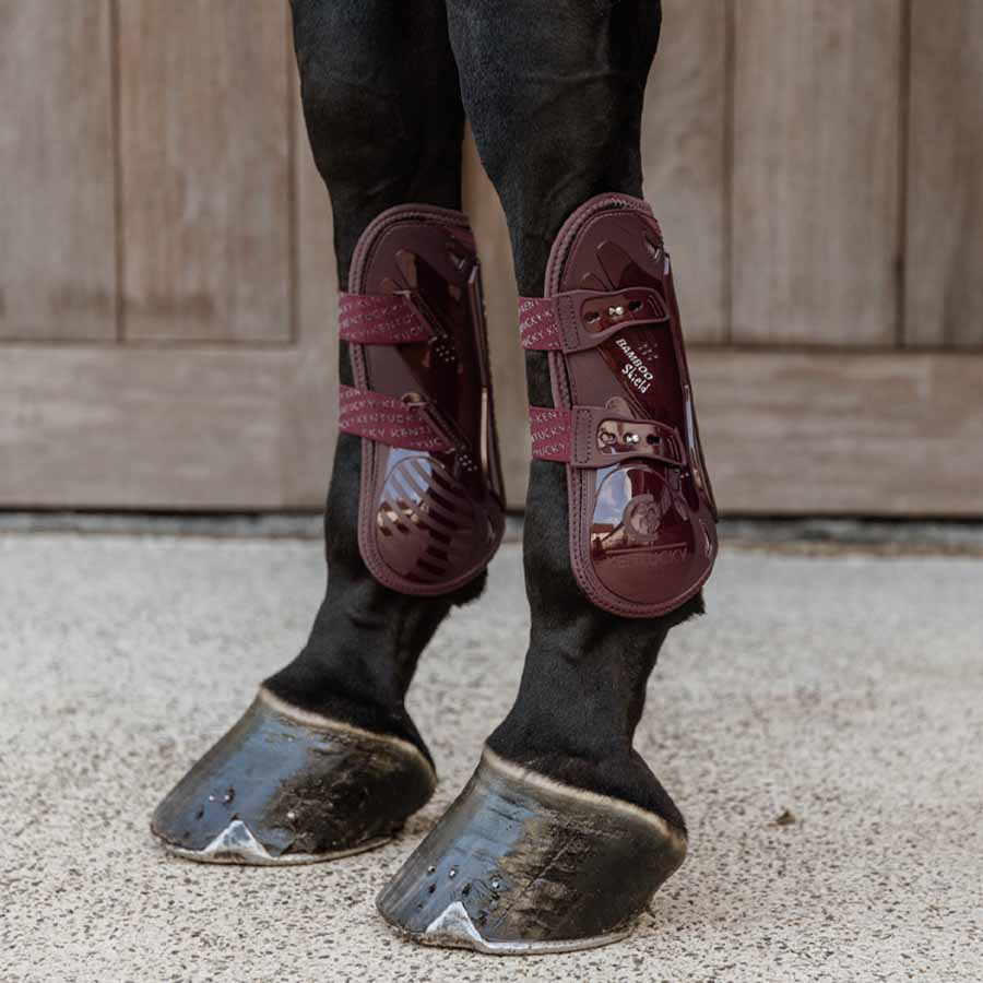 Tendon Boots Bamboo Elastic Bordeaux