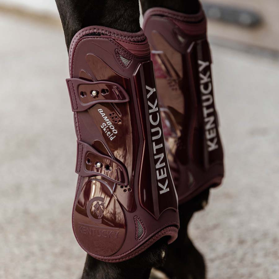 Tendon Boots Bamboo Elastic Bordeaux