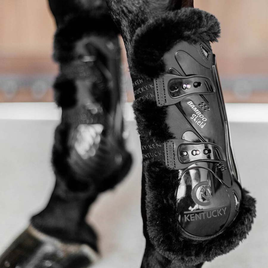 Tendon Boots Vegan Sheepskin Bamboo Elastic Black/Black