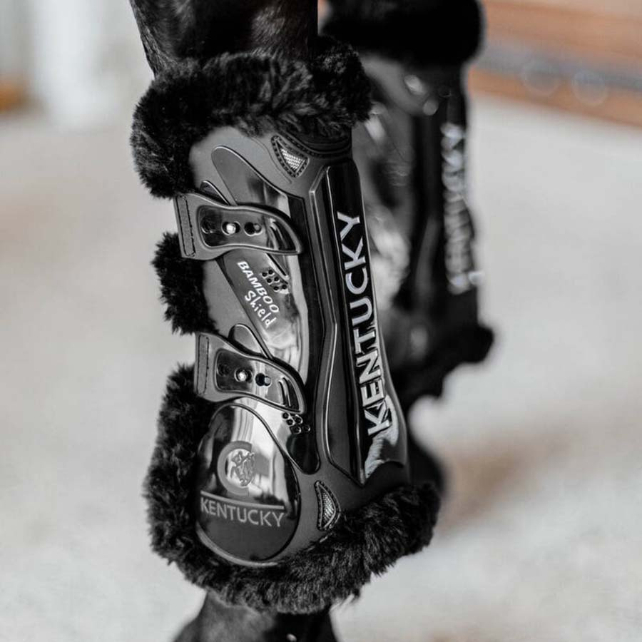 Tendon Boots Vegan Sheepskin Bamboo Elastic Black/Black