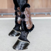 Tendon Boots Vegan Sheepskin Bamboo Elastic Brown/Black Tendon Boots Vegan Sheepskin Bamboo Elastic Brown/Black