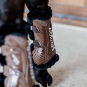 Tendon Boots Vegan Sheepskin Bamboo Elastic Brown/Black Tendon Boots Vegan Sheepskin Bamboo Elastic Brown/Black