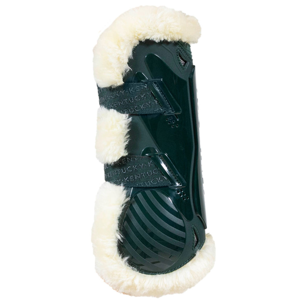 Tendon Boots Vegan Sheepskin Bamboo Elastic Dark Green