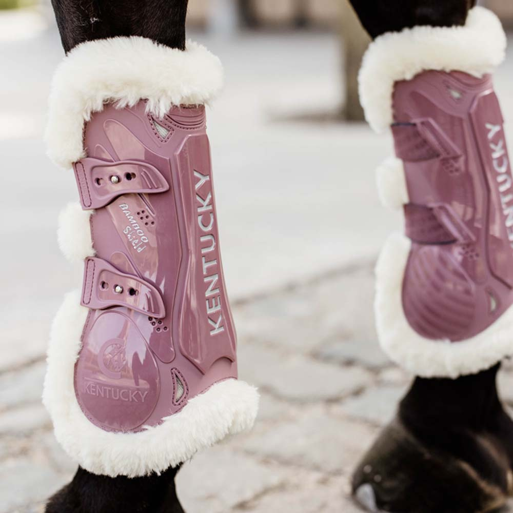 Tendon Boots Vegan Sheepskin Bamboo Elastic Old Pink