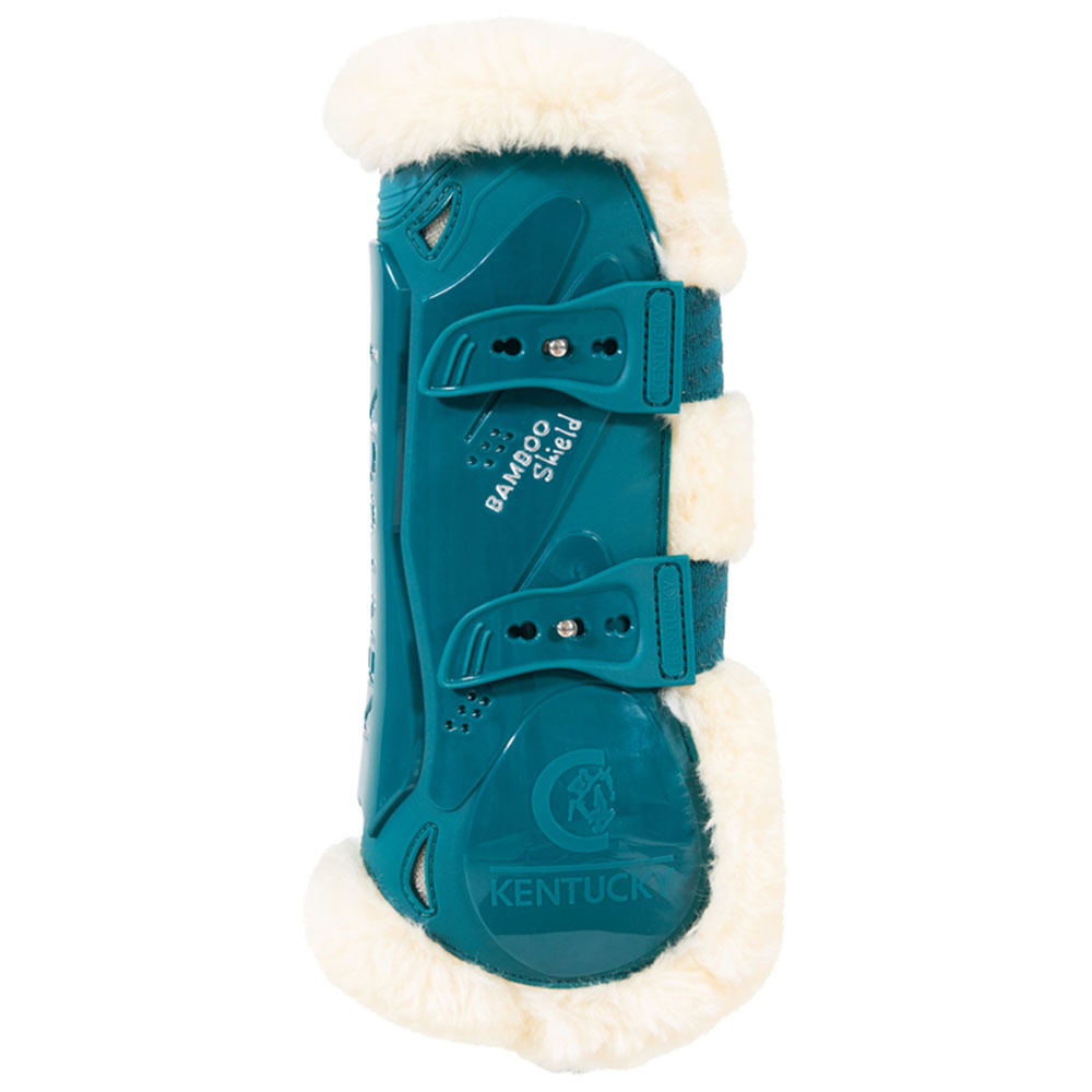 Tendon Boots Vegan Sheepskin Bamboo Elastic Emerald Green