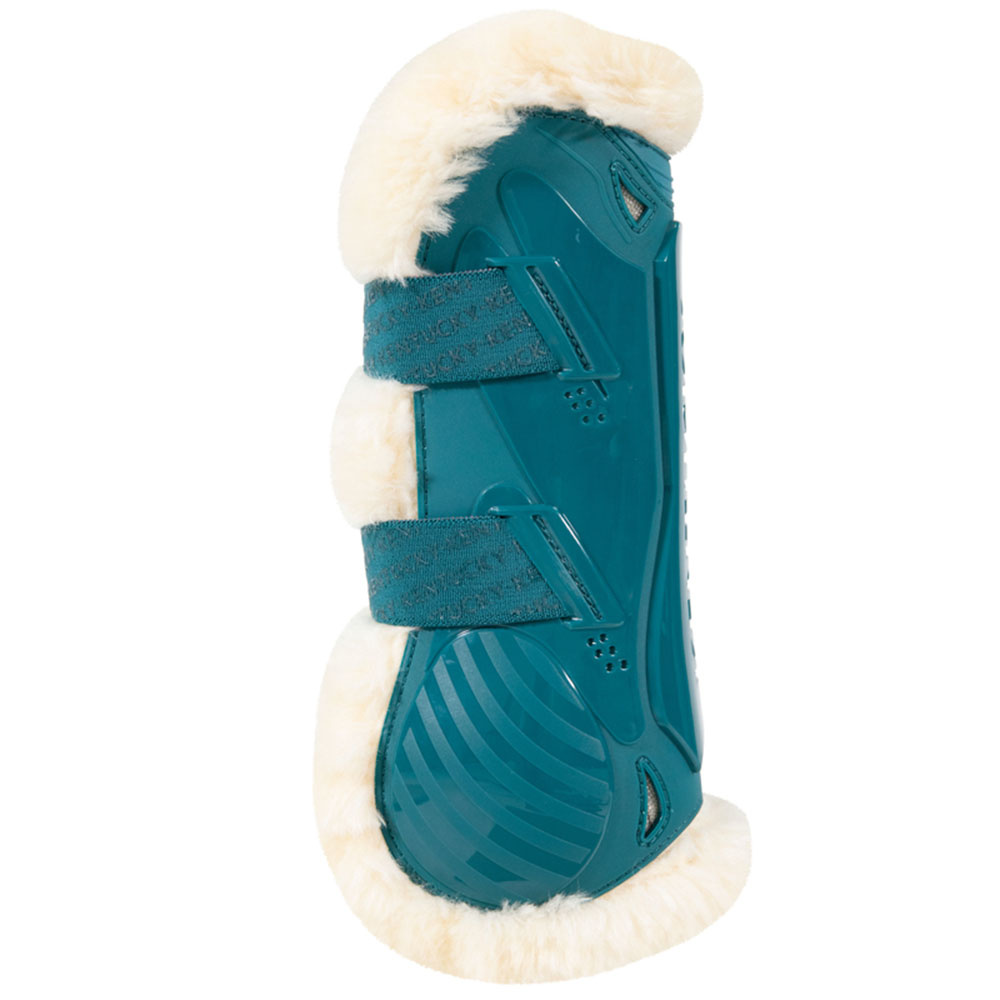Tendon Boots Vegan Sheepskin Bamboo Elastic Emerald Green