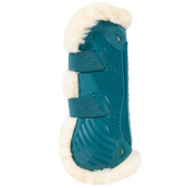 Tendon Boots Vegan Sheepskin Bamboo Elastic Emerald Green Tendon Boots Vegan Sheepskin Bamboo Elastic Emerald Green